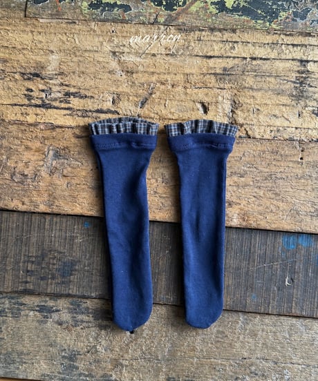 73[予約]marron check socks