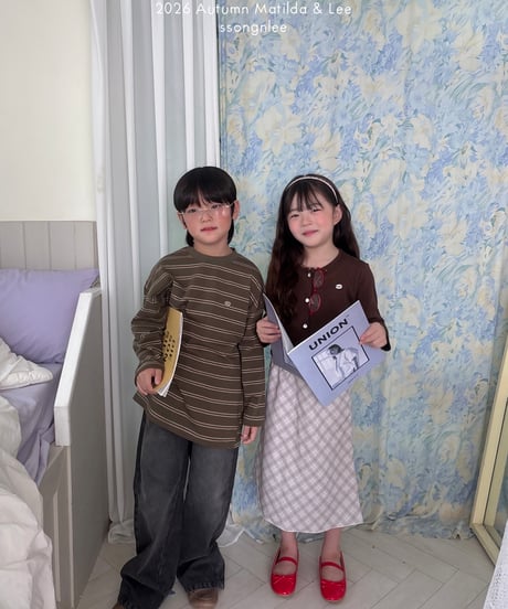 49[予約]matilda&lee check ribbon skirt