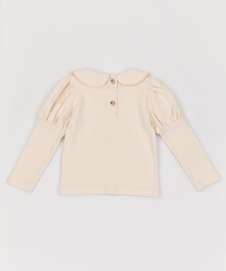 8[予約]送料無料 the beige embroidered collar tee