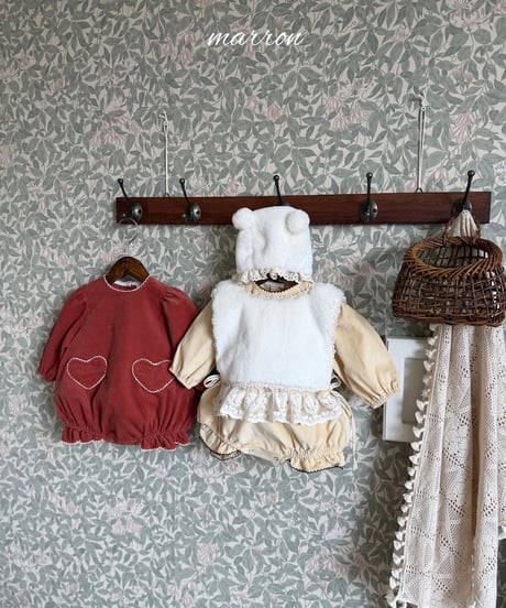 42[予約]marron heart suit(6-18m)