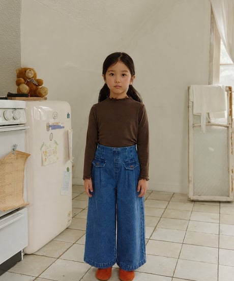 22[予約]mon Atelier flap denim pants