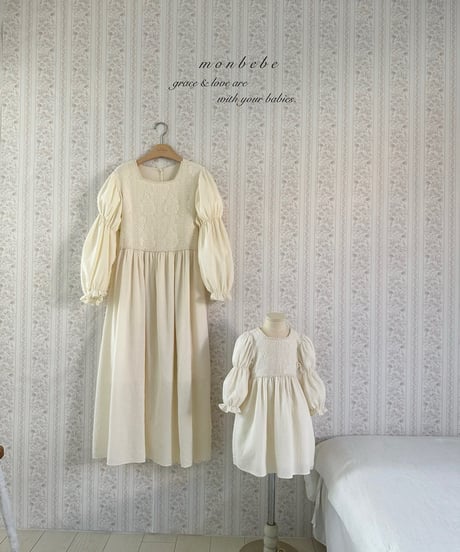 35[予約]monbebe rose lace ops