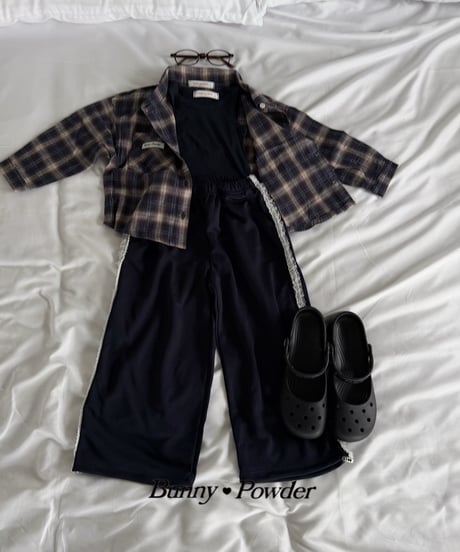 45[予約]bunny powder semi check shirt