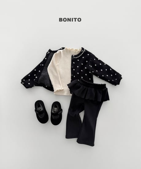 48[予約]bonito velour frill bootcut pants