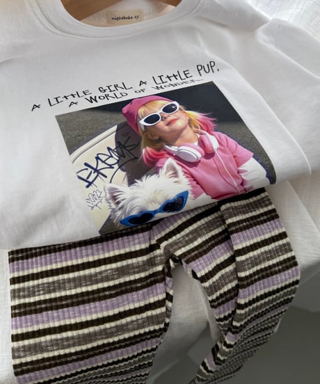 4[予約]nightbebe little girl long sleeve tee
