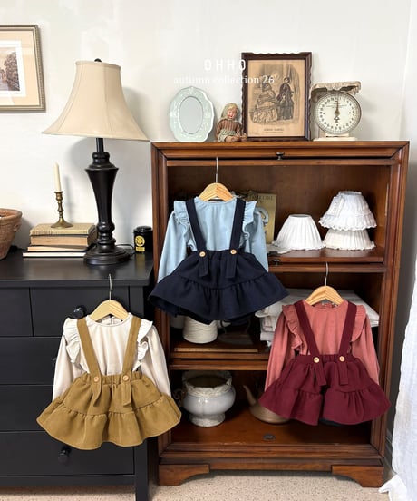 21[予約]ohho soft corduroy blouse