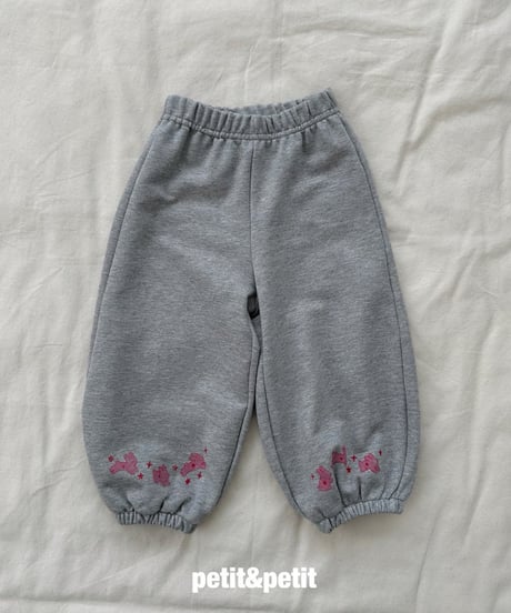 34[予約]petit&petit jumping rabbit jogger pants