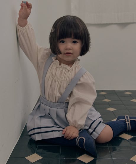 7[予約]送料無料 the beige shirred blouse