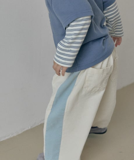 23[予約]送料無料 the beige side seam corduroy pants