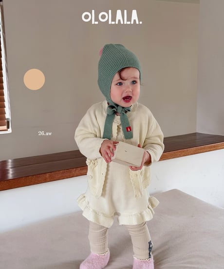 26[予約]ololala amber knit cardigan suit set