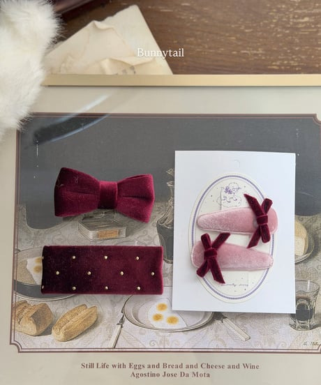 19[予約]bunnytail petit ribbon pin (2piece set)