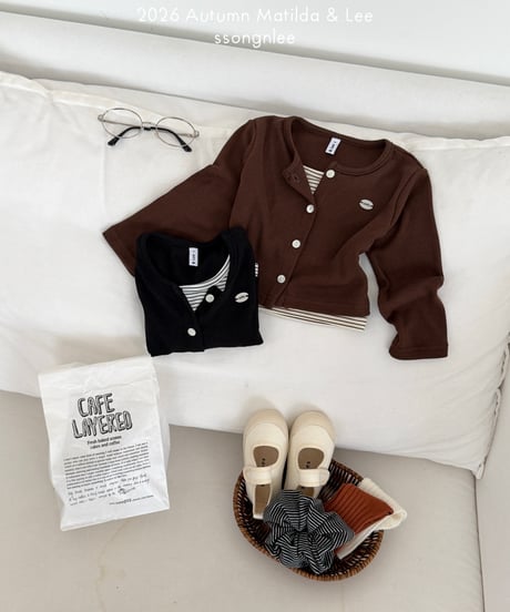 82[予約]matilda&lee stripe layered cardigan