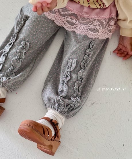 36[予約]poisson frill jogger pants