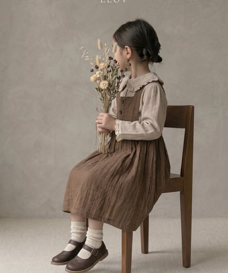 14[予約]elov&monpetitbebe pleated apron ops