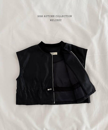 50[予約]melikey string leather vest