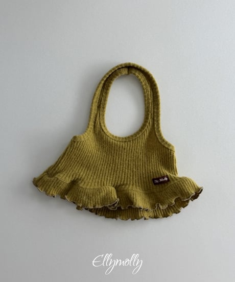 53[予約]ELLYMOLLY wool rib halter tanktop