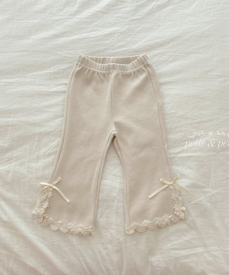 39[予約]petit&petit sally lace flare pants