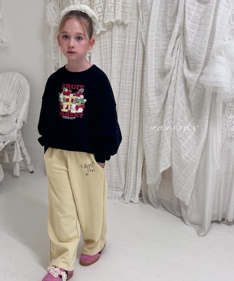 22[予約]poisson ribbon embroidery pants