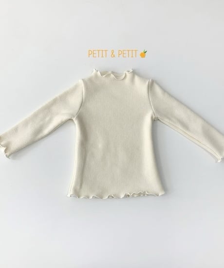 2[予約]petit&petit fleece ribbed t