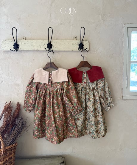 44[予約]OREN bonjour square collar dress