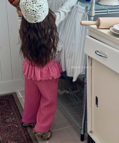 29[予約]poisson knit frill pants