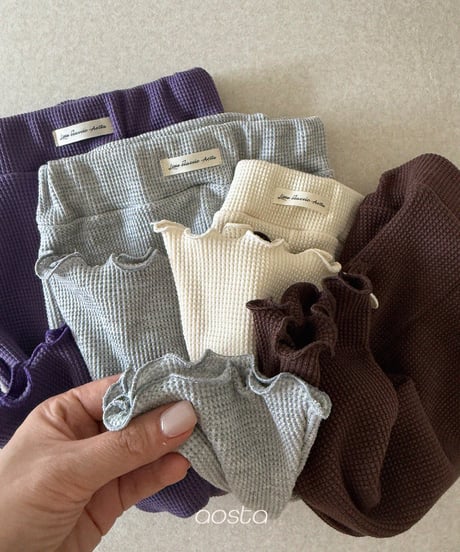 50[予約]Aosta jelly waffle pants