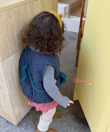 11[予約]ololala petit plan quilted vest