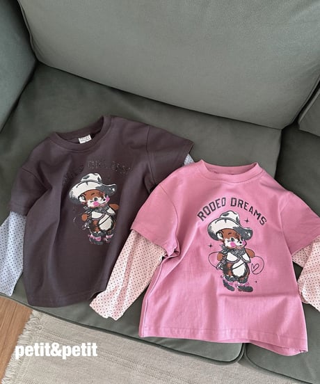 8[予約]petit&petit cowgirl layered t