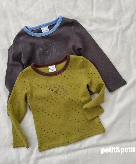 4[予約]petit&petit teddy bear dot t
