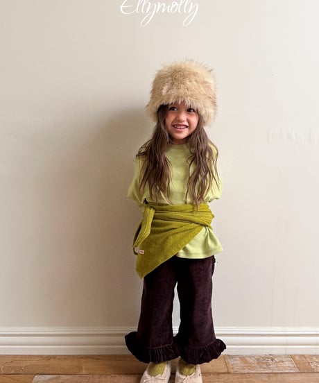 54[予約]ELLYMOLLY holic fleece line frill pants