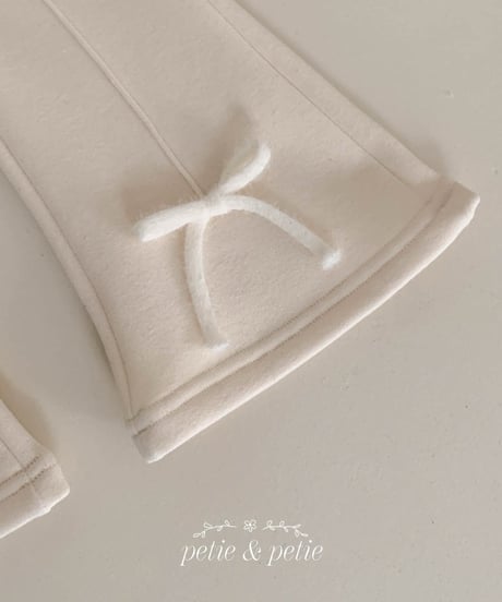 18[予約]petit&petit pintuck ribbon flare pants