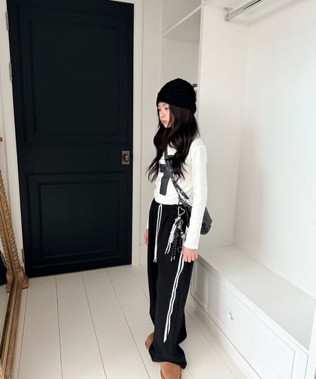50[予約]COMMA panel two line pants