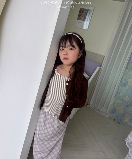 82[予約]matilda&lee stripe layered cardigan