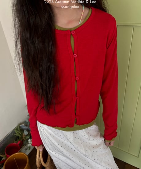 79[予約]matilda&lee button cardigan