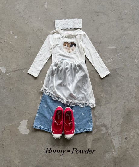 73[予約]bunny powder lace hairband