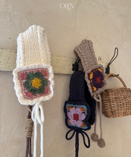 20[予約]OREN tiji flower knit hairband