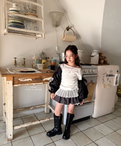 41[予約]COMMA mesh frill set