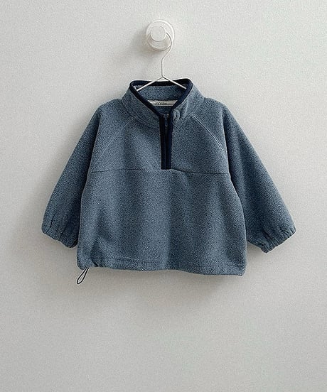 40[予約]minirobe two tone fleece half zip