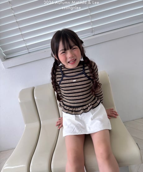11[予約]matilda&lee mocha border frll tee