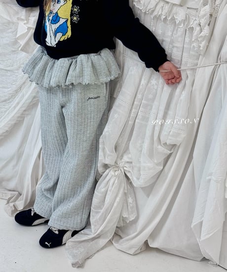 29[予約]poisson knit frill pants