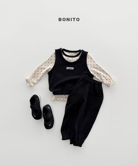 59[予約]bonito mini waffle vest set