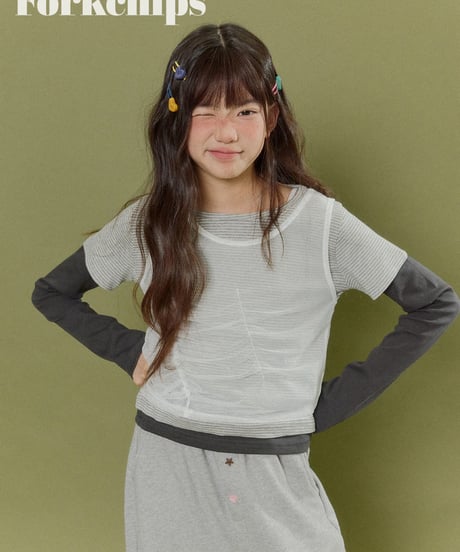 12[予約]FORKCHIPS vivid layered tee