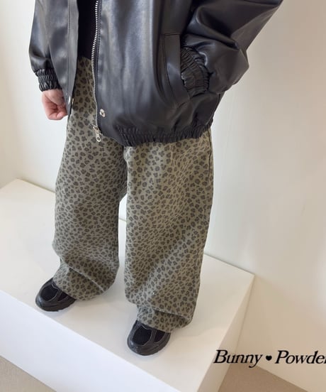 50[予約]bunny powder leopard print pants