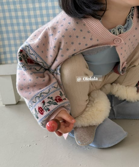 21[予約]ololala rose knit cardigan