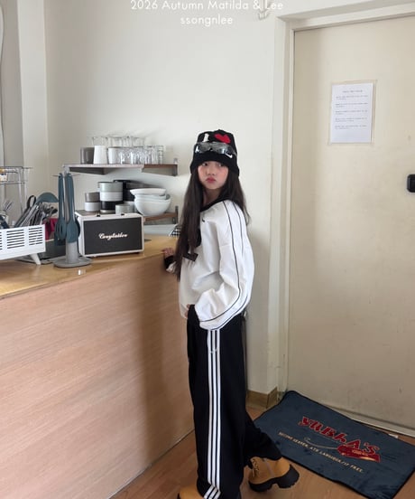 61[予約]matilda&lee 3stripe leaf pants