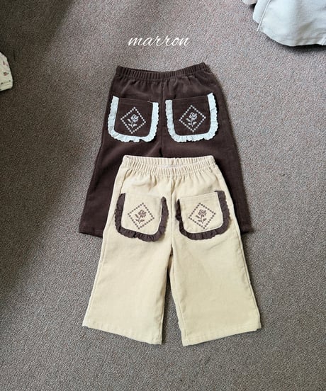 23[予約]marron rose pants(XS-L)