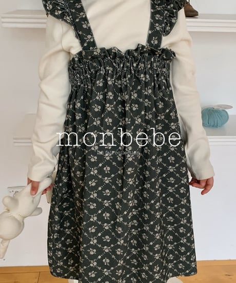29[予約]monbebe corduroy frill dress