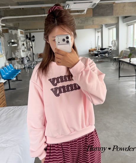 68[予約]bunny powder knit scrunchie