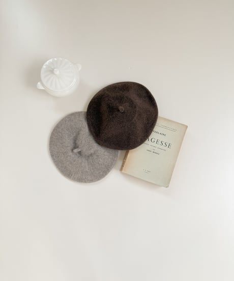 [即納]Soft wool nipple beret