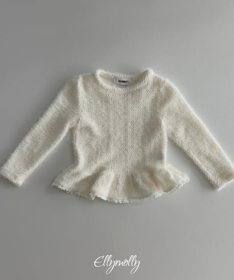 51[予約]ELLYMOLLY snow flake frill t